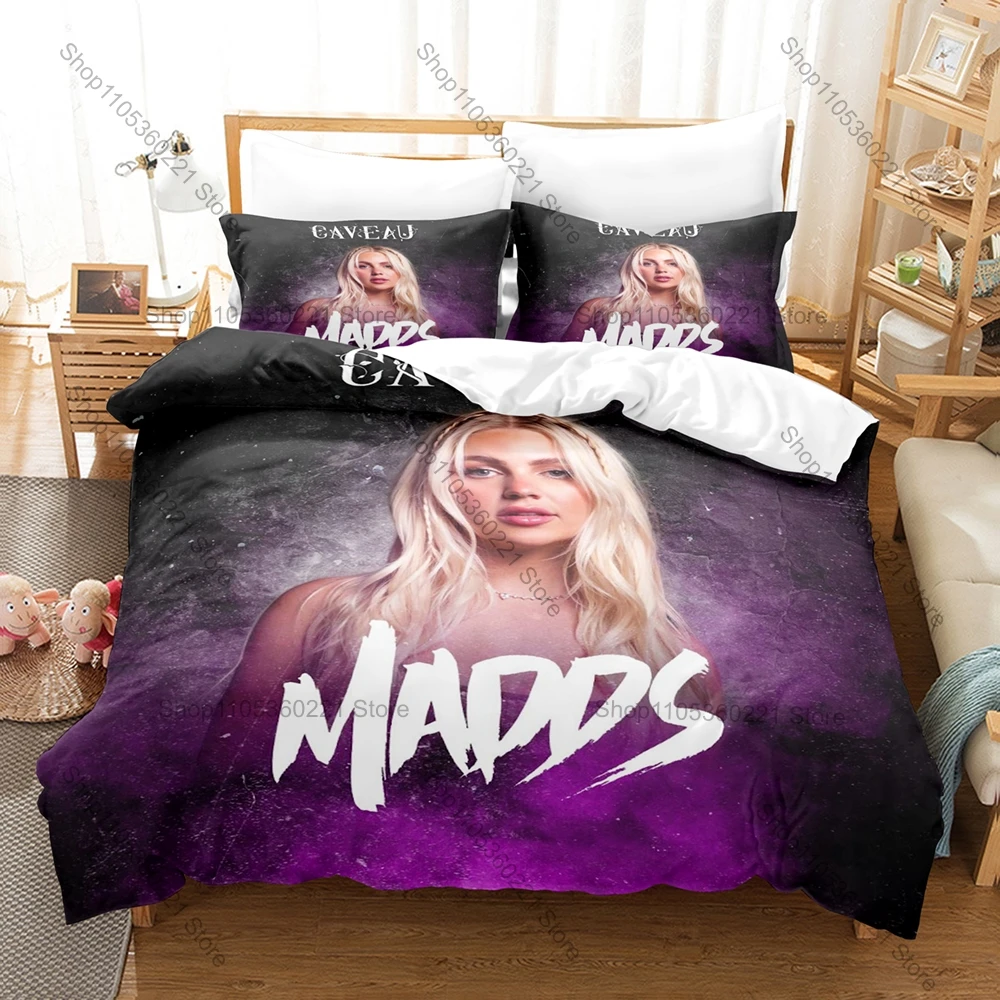Popular Madds Design Duvet Cover + 2 Pillowcases, Stylish Modern Bedding Set All Season Use for Teen and Young Fans