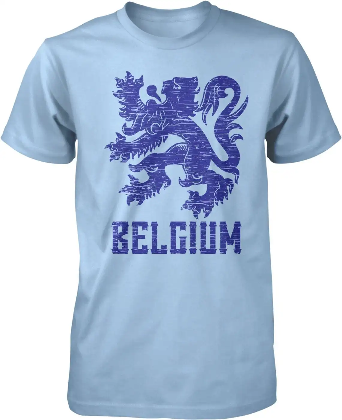 Belgium Coat of Arms Leo Belgicus Unity Makes Strength Men's T shirt HOOD_00219