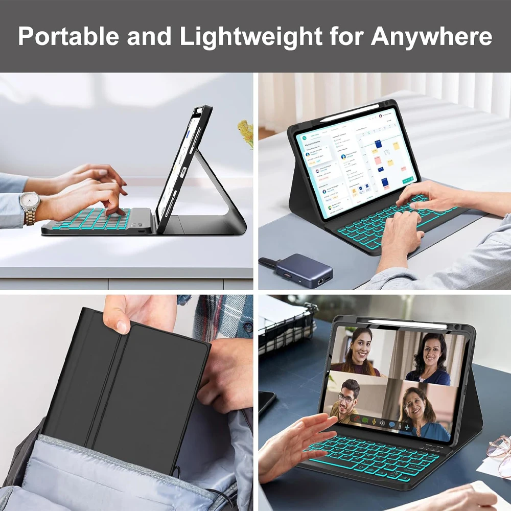 

Чехол для Xiaomi Pad 7 Pro 11.2 дюйма, чехол-клавиатура для Xiaomi Pad 5/6 Pro 11 дюймов, умный чехол-подставка для Redmi Pad 2 11 дюймов 2025 года