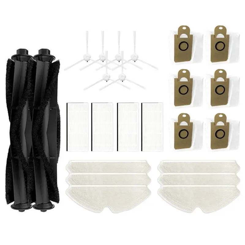 

Запасные части и аксессуары для робота-пылесоса Inic I9: основная и боковые щетки, HEPA-фильтр, насадка для влажной уборки, мешок для сбора пыли (A20F)