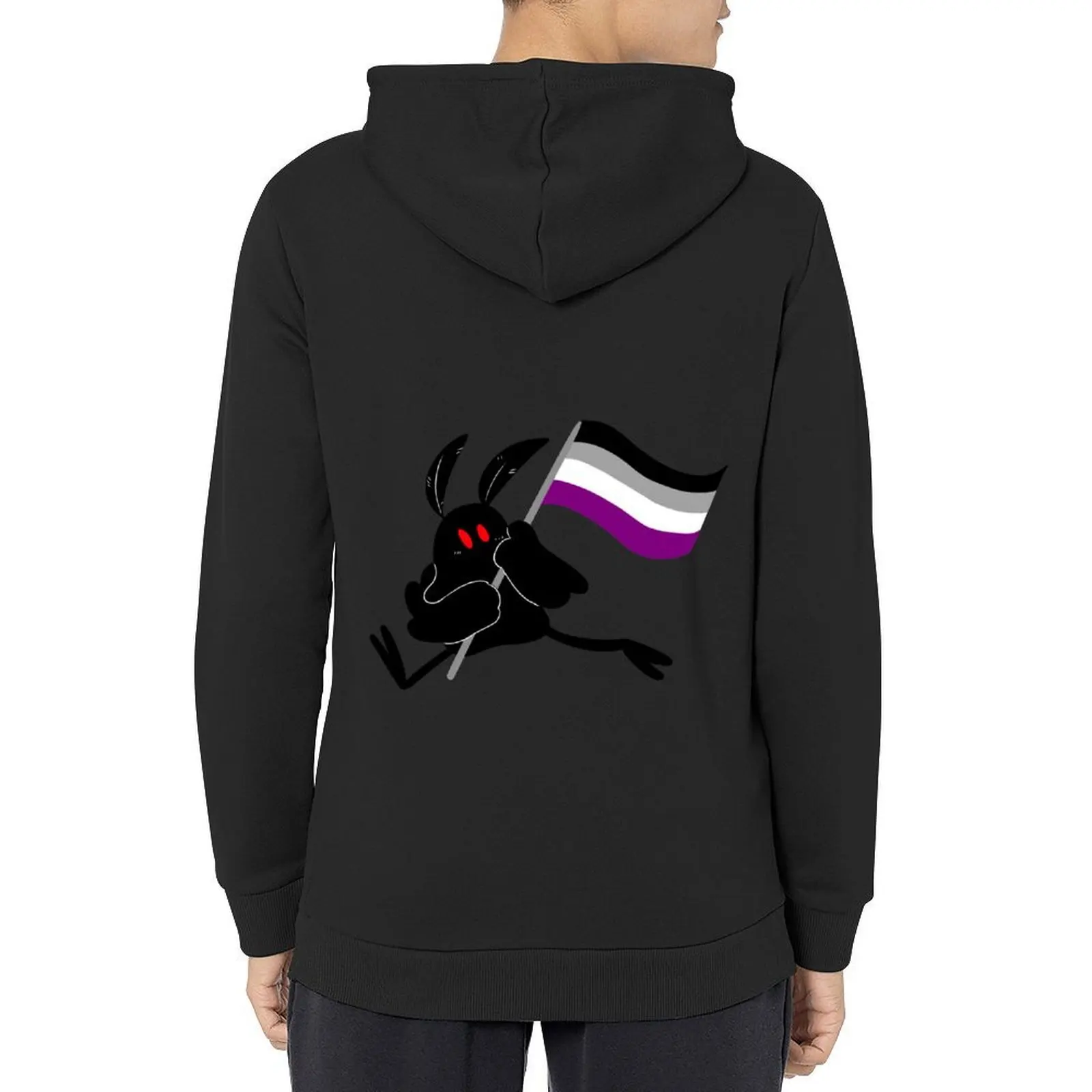 

Asexual Mothman Flag Hoodie men's autumn clothes korean clothes blouse male clothes new hooded tee