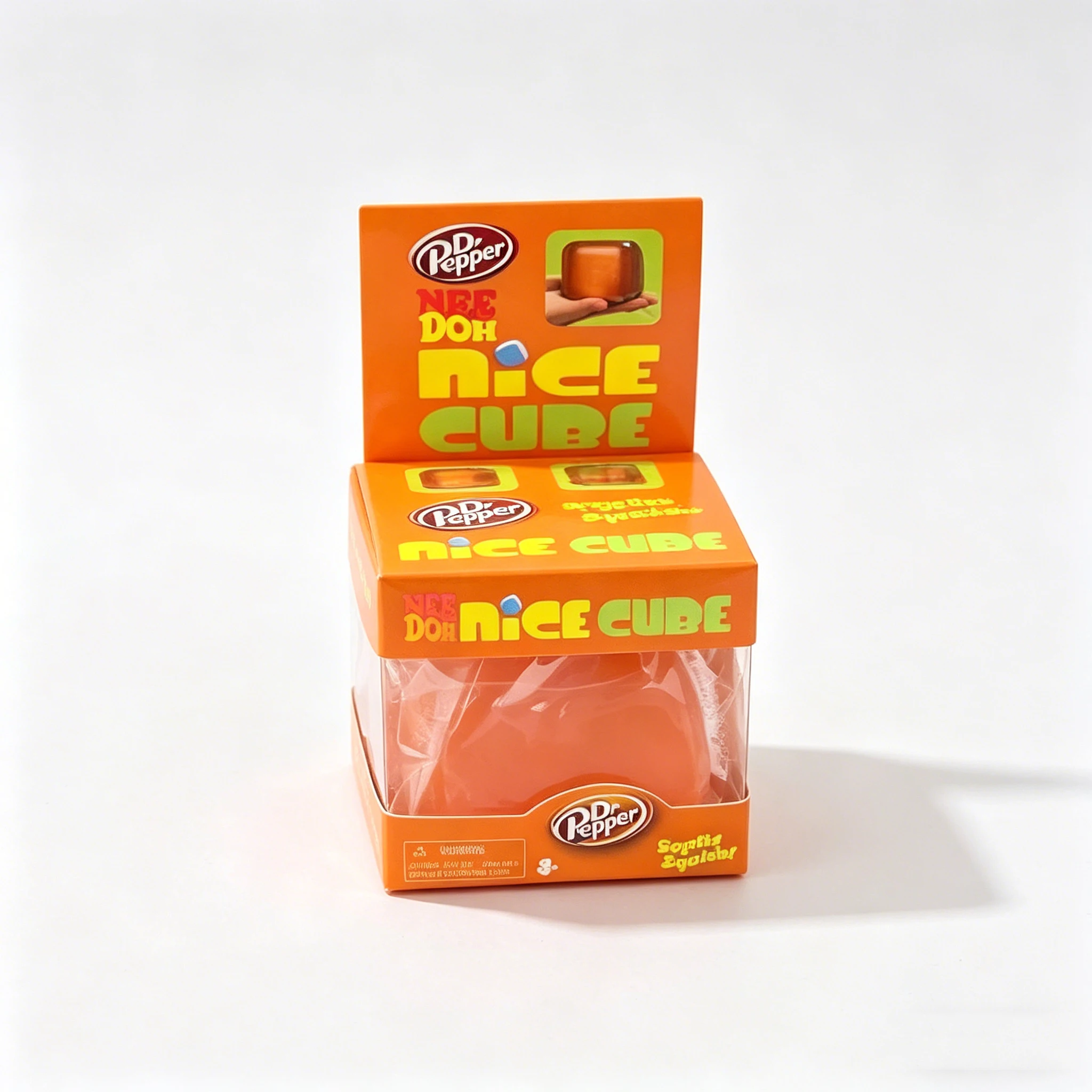 Schylling Nee Doh Nice Orange Cube Soft Sensory Fidget Toy Stress Relief Desk Play Toy view 5
