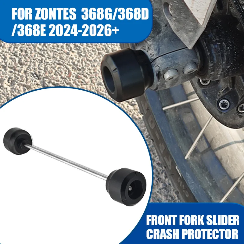 For Zontes 368G 368D 368M 2024-2026 Motorcycle Front Wheel Axle Fork Slider Crash Protector Sliders for Enhanced Safety 368g