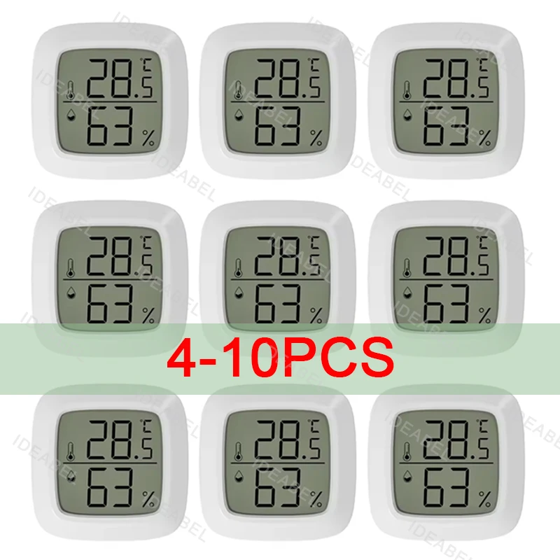 4-10PCS Mini LCD Digital Thermometer Hygrometer Indoor Room Temperature And Humidity Meter Sensor Meter Home Thermometer
