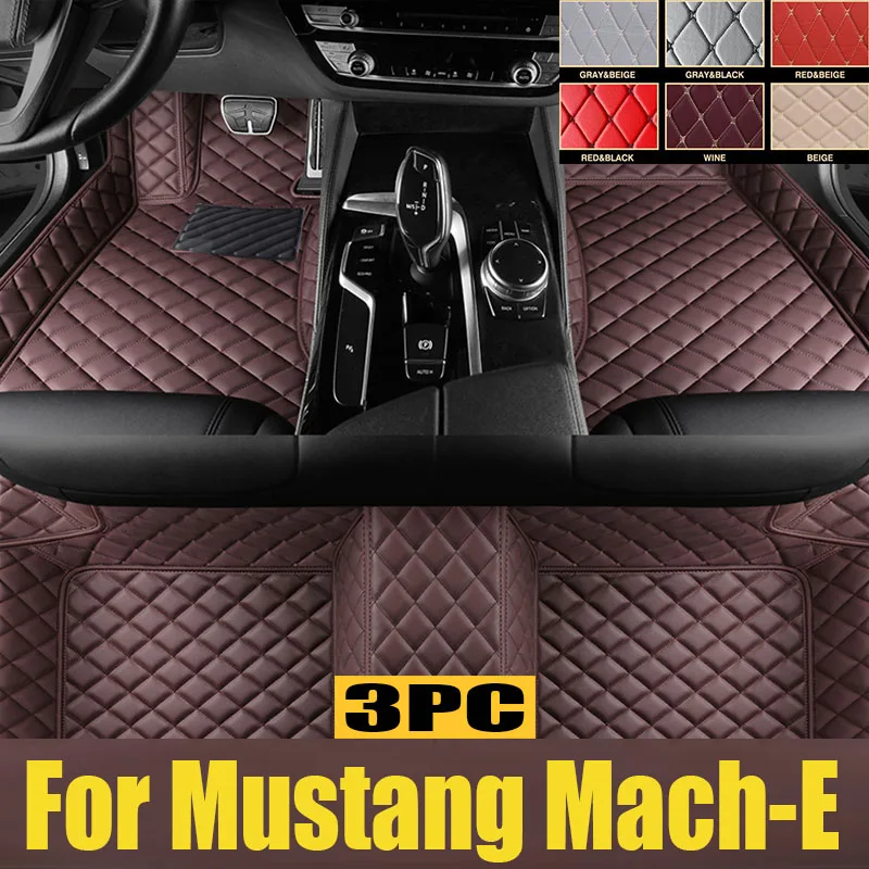 

Car Floor Mats For Ford Mustang Mach-E 2021 2022 Custom Foot Pads Automobile Carpet Cover Interior trunk mat