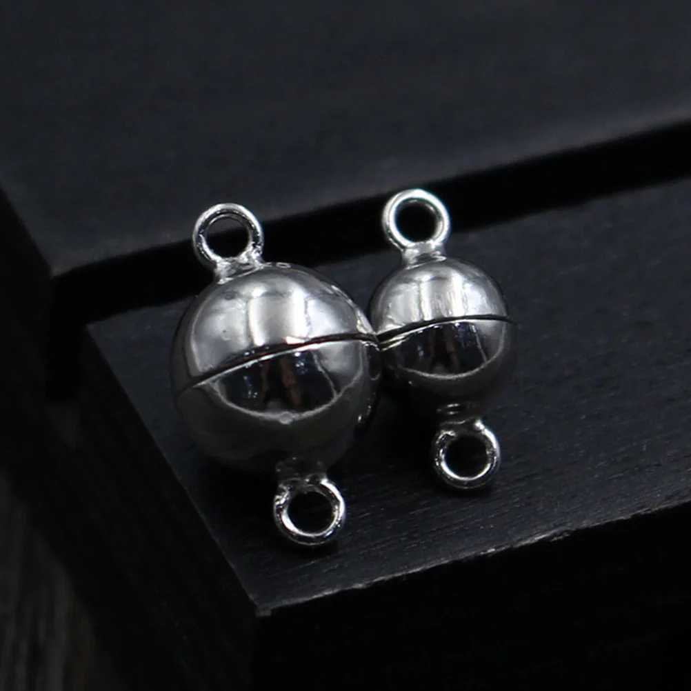 

10Pcs Premium Metal Magnetic Clasps Jewelry Connector Secure Closure for DIY Necklace Bracelet Craft Projects Golden White