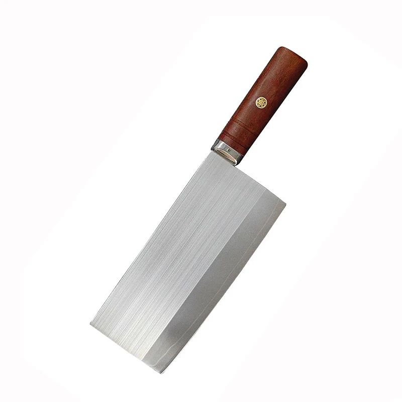 8 Inch Chinese Chef Knife 3-layers Clad Steel 10Cr15CoMoV Blade Wood Handle Slicing Vegetables Cleaver Meat Kitchen Sharp Knife