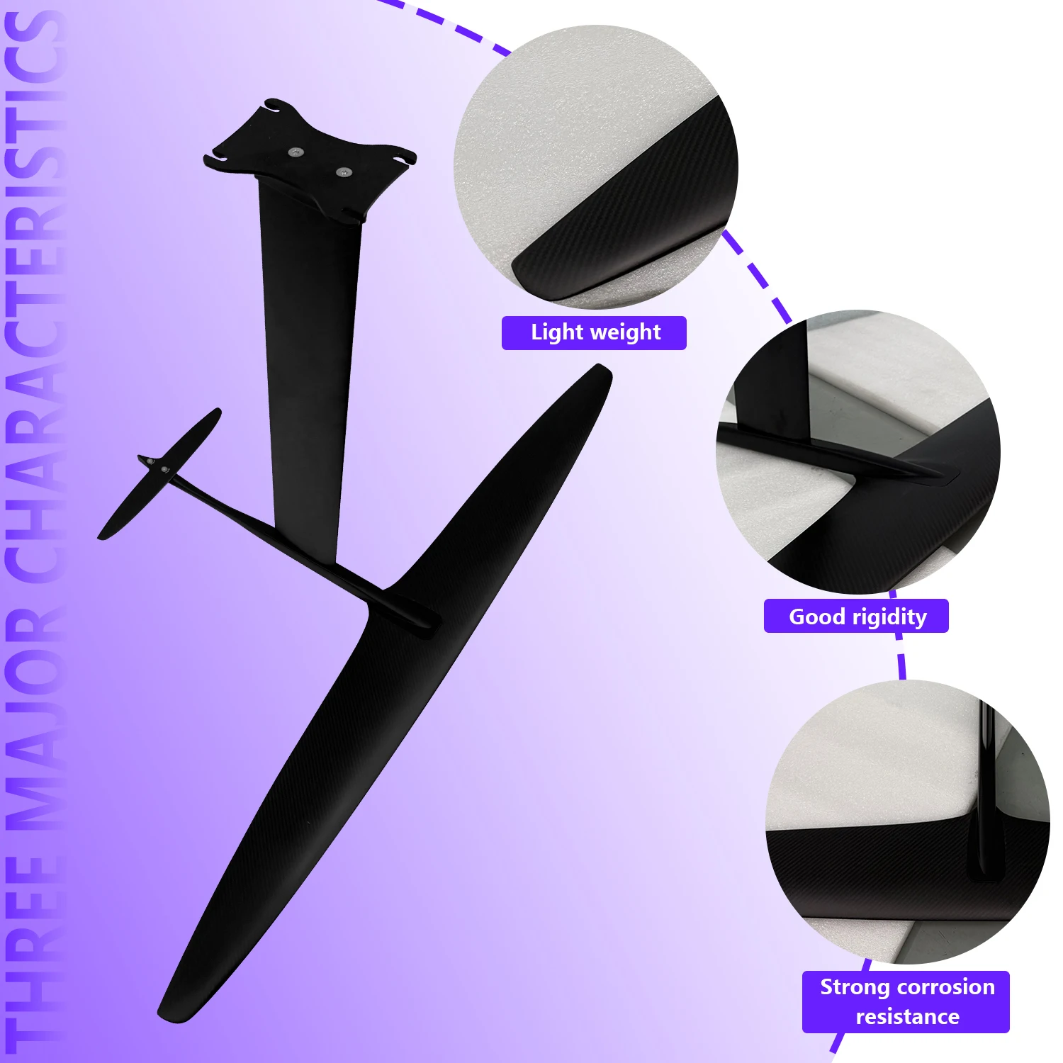 لوح ركوب الأمواج Hydrofoil للجنسين ART1401 تصميم جديد 1611 مربع سم لركوب الأمواج في المحيط #3