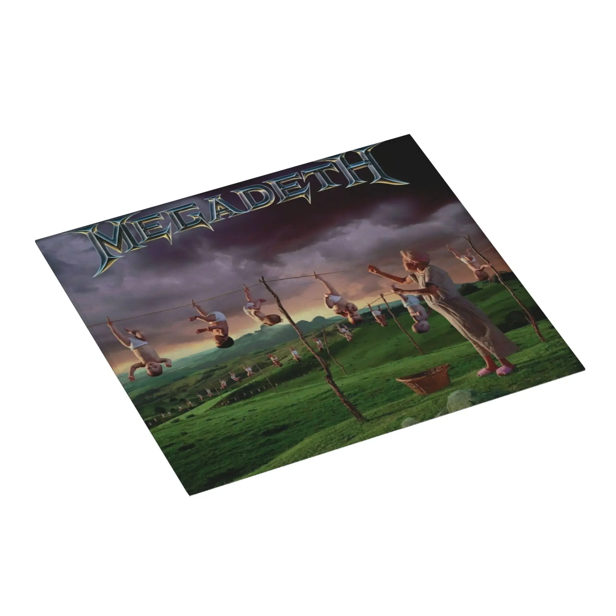 Drying Mat For Kitchen Megadeths Rock Band Barware Tableware Oil Proof Heavy Metal Band Washable Kitchen Sink Drying Pad