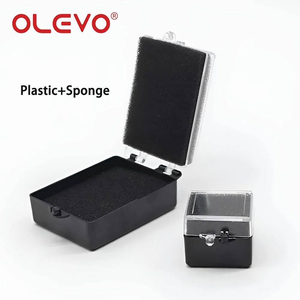 OLEVO 20/50 Pcs Denture Sponge Retainer Case Plastic Dental Crown Veneer Fake Teeth Storage Box with Foam Oral Hygiene Tools