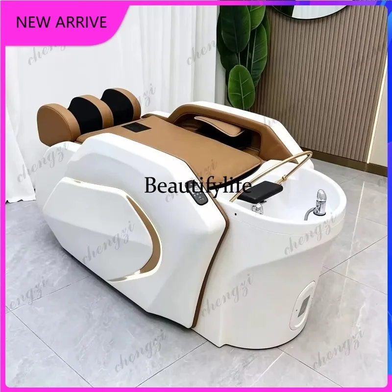 E182 New intelligent electric massage shampoo bed automatic water circulation fumigation head treatment bed