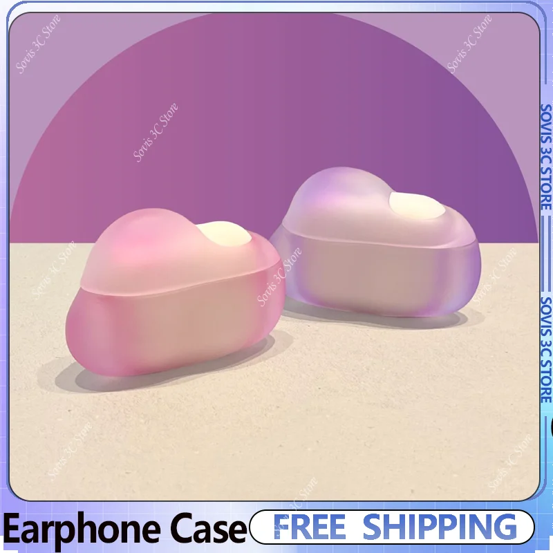 

Purple/Pink Cloud Earphone Case Cute 3D printing Resin Protective Case for Airpods pro3 Girl Gifts