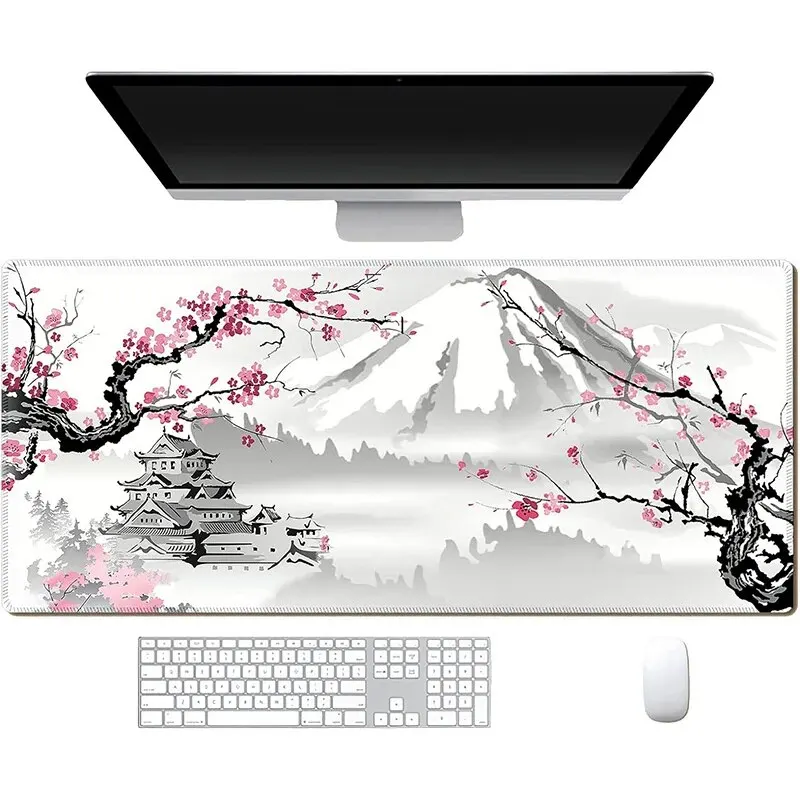 Mouse Pad Gaming XL Home New HD Sakura Japanese Cherry Blossom XXL Keyboard Pad Non-Slip Office Carpet Laptop Mice Pad