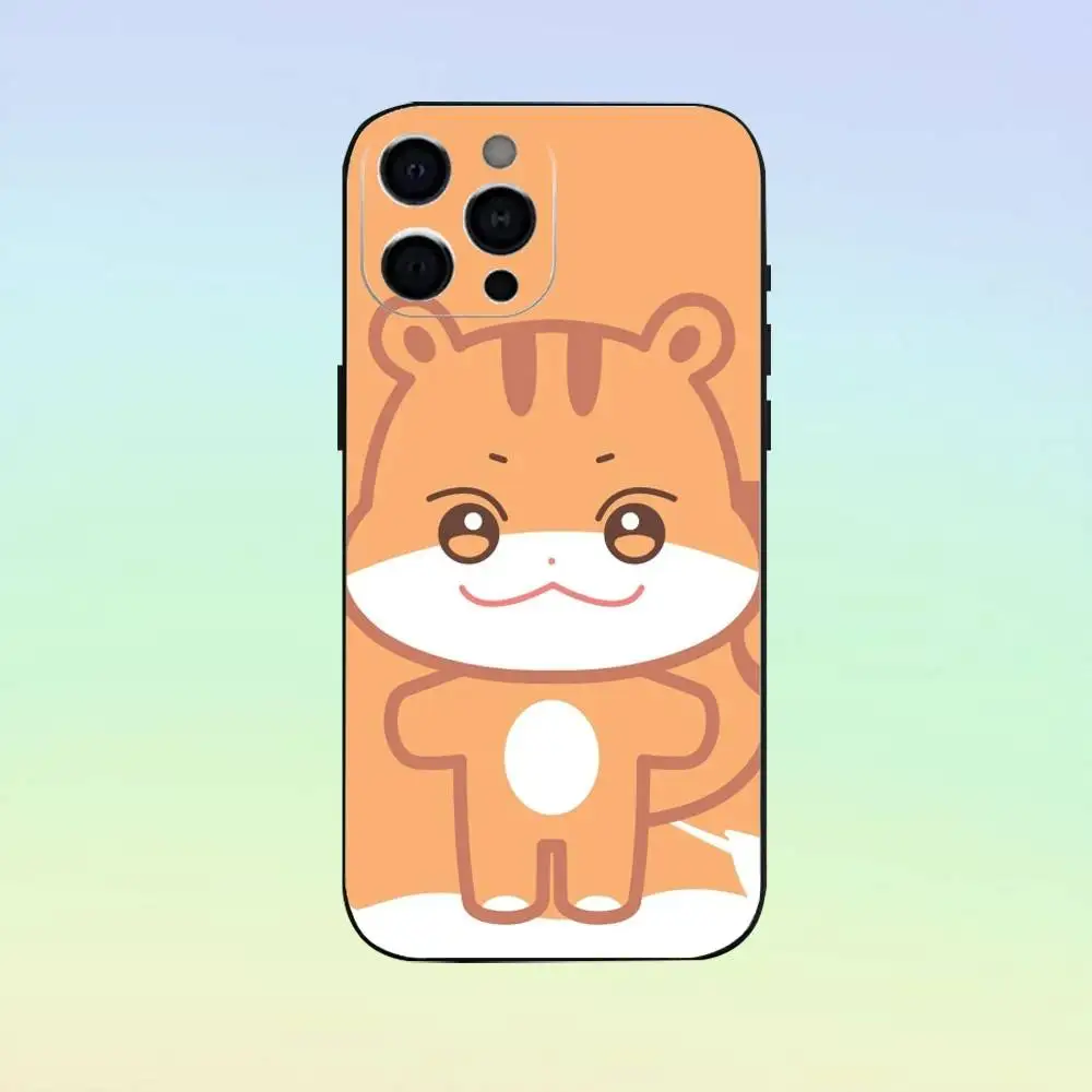 Cute A-ANITEEZ Phone Case For iPhone 17,16,15,14,13,12,11 ,Soft Silicone Black Cover