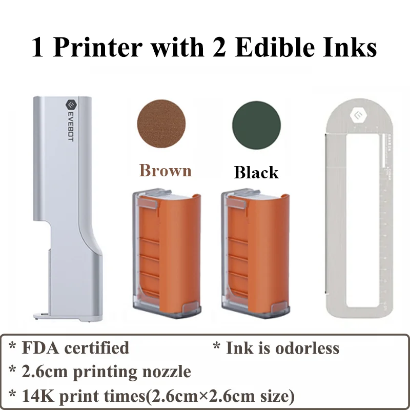 Evebot 食品グレードのポータブル PrintPen ハンドヘルド
