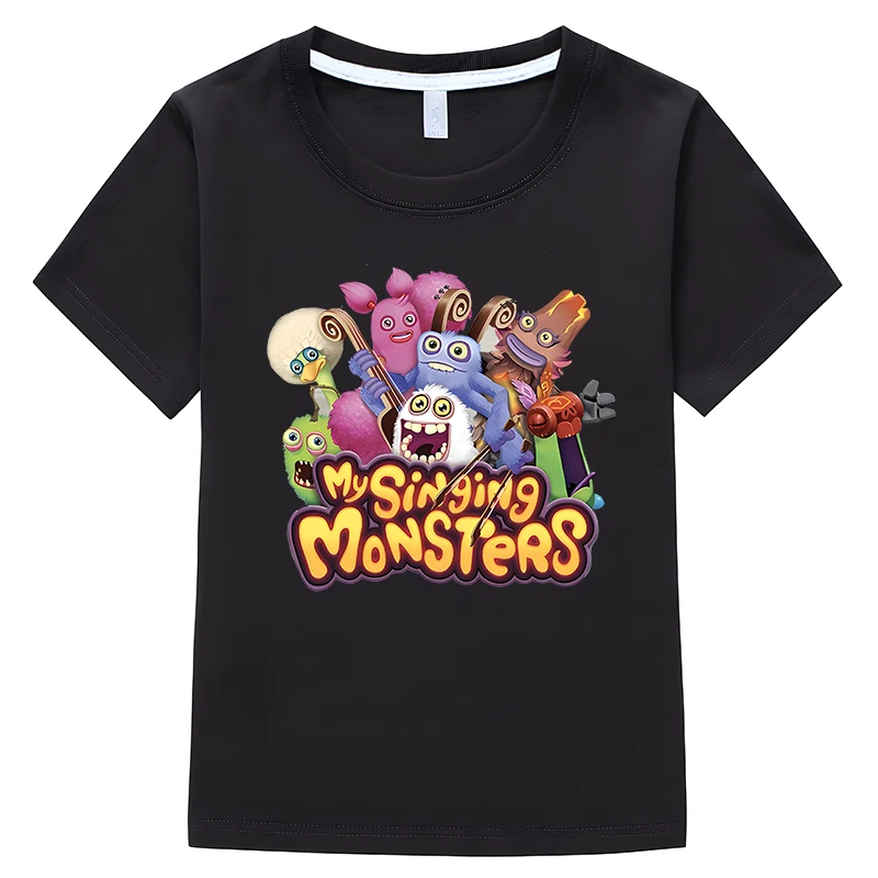 

My Singing Monsters Kids T Shirts Casual Short Sleeve 100%Cotton Tops y2k boys girl clothes Summer Anime T-shirt kids clothes