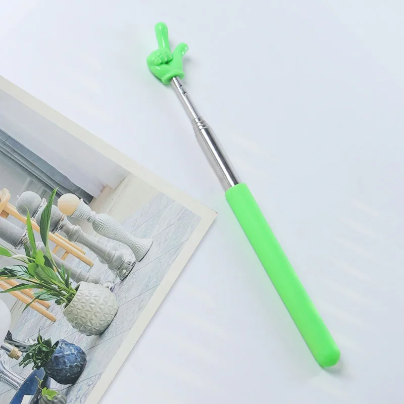1Pc Intrekbare Leraar Pointer Vinger Ontwerp Roestvrij Staal Telescopische School Onderwijs Pointer Stick Leraar Levert Klasse