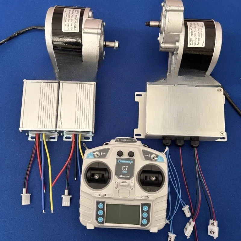 Rasenmäher-Controller 250W mit fester Geschwindigkeitsregelung, 24V/48V Bürstenmotor, Fernbedienung für Angelboote