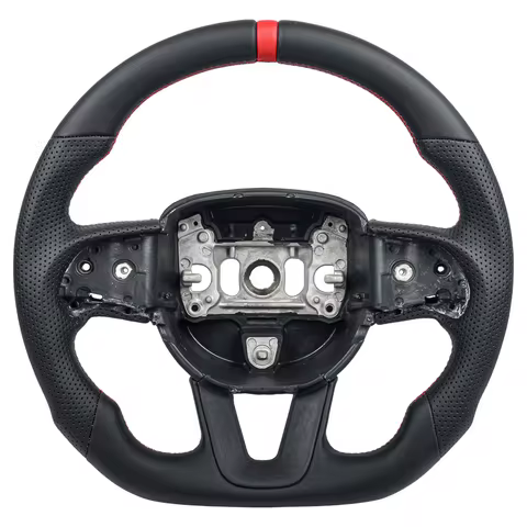 Fully Leather Steering Wheel For Dodge Challenger Charger SRT HELLCAT 2015 2016 2017 2018 2019 2020 2021 2023 Durango 2015-2020