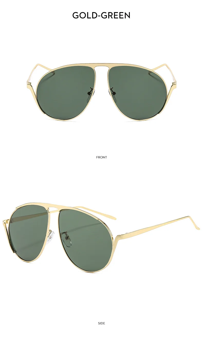 Luxuriöse runde Sonnenbrille, Anti-UV400, modische Brille für Strandreisen – Unisex-Designer-Sonnenbrille – Detail 8