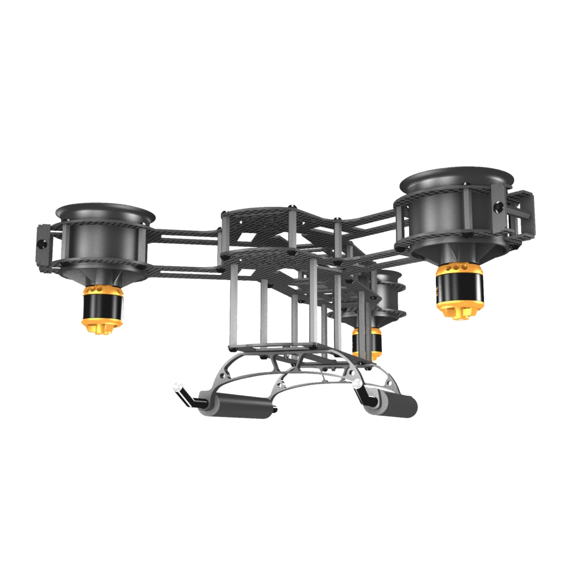 QX-MOTOR three rotor carbon fiber frame kit, suitable for accessories of 50mm EDF for drone three-axis aircraft