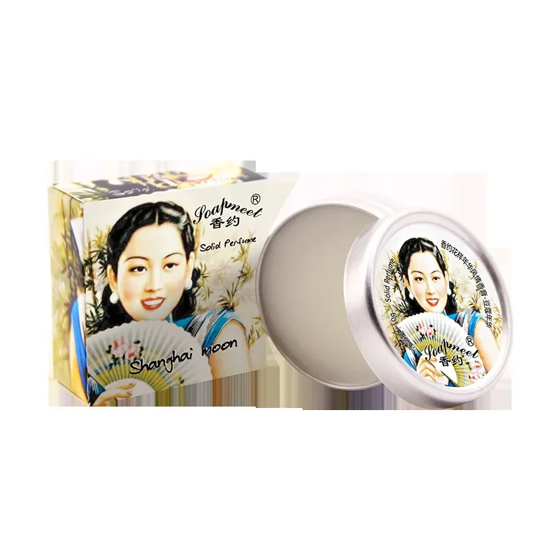 10G Soap Meet Old Shanghai Solid Perfume Ointment Lady Woman Light Fragment Fresh Solid Perfume Long-Lasting Light Perfume