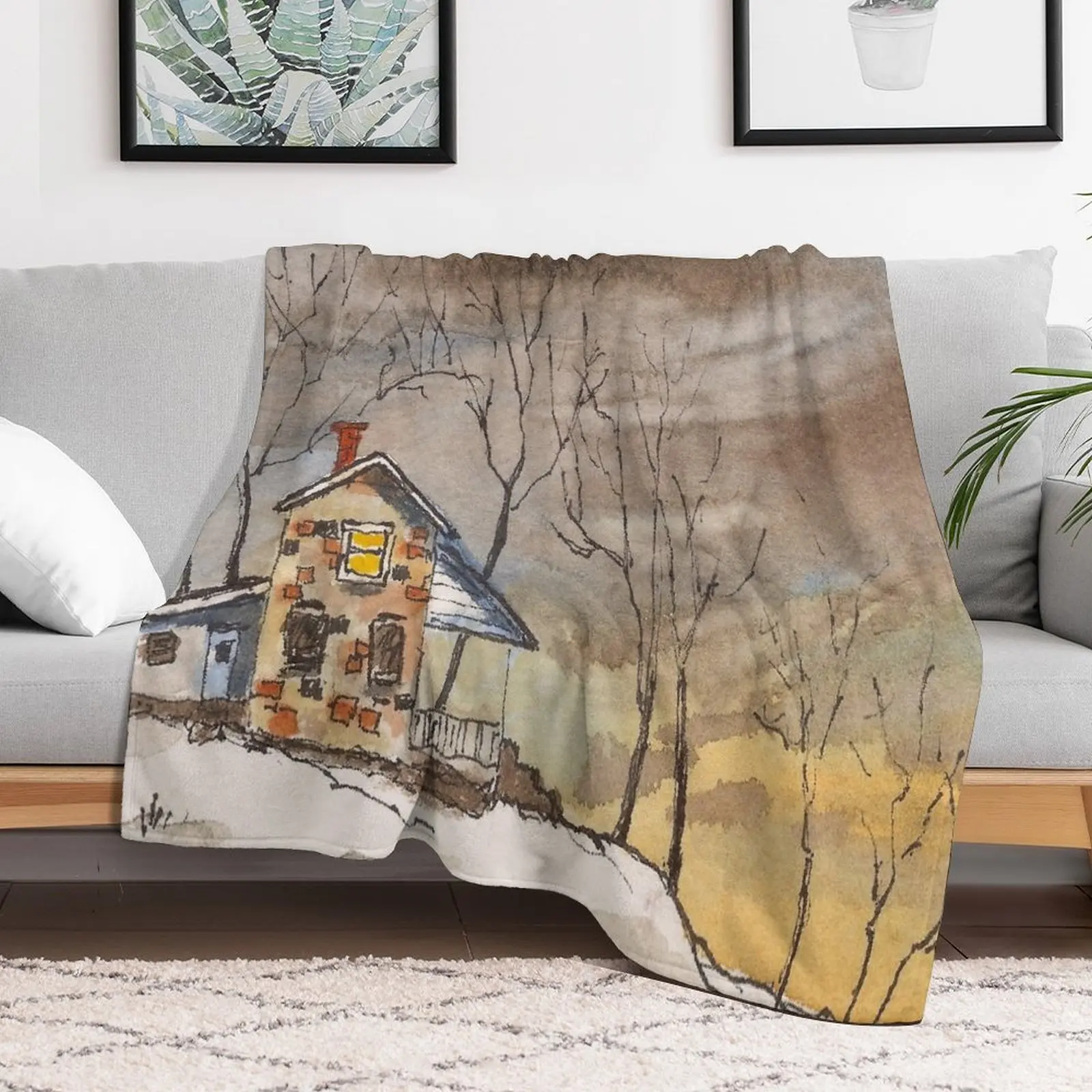 

Brown Brick House Throw Blanket Fashion Sofas Blankets For Baby Winter beds Blankets Plaid Sofas Flannel Blankets