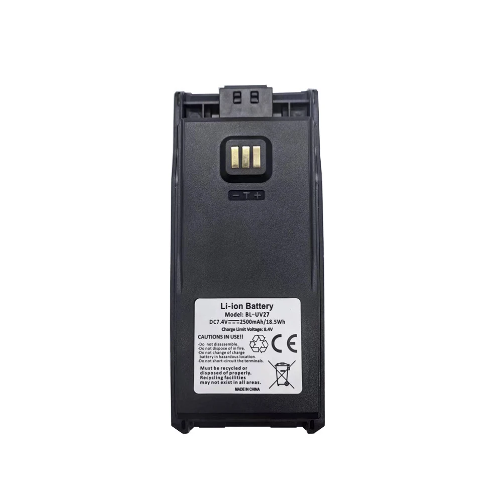 بطارية Baofeng-Walkie Talkie، شحن من النوع C، BF-UV27L، أجهزة راديو ثنائية الاتجاه، بطارية ليثيوم أيون إضافية، 2500 مللي أمبير، BL-UV27، أصلي 100% #1