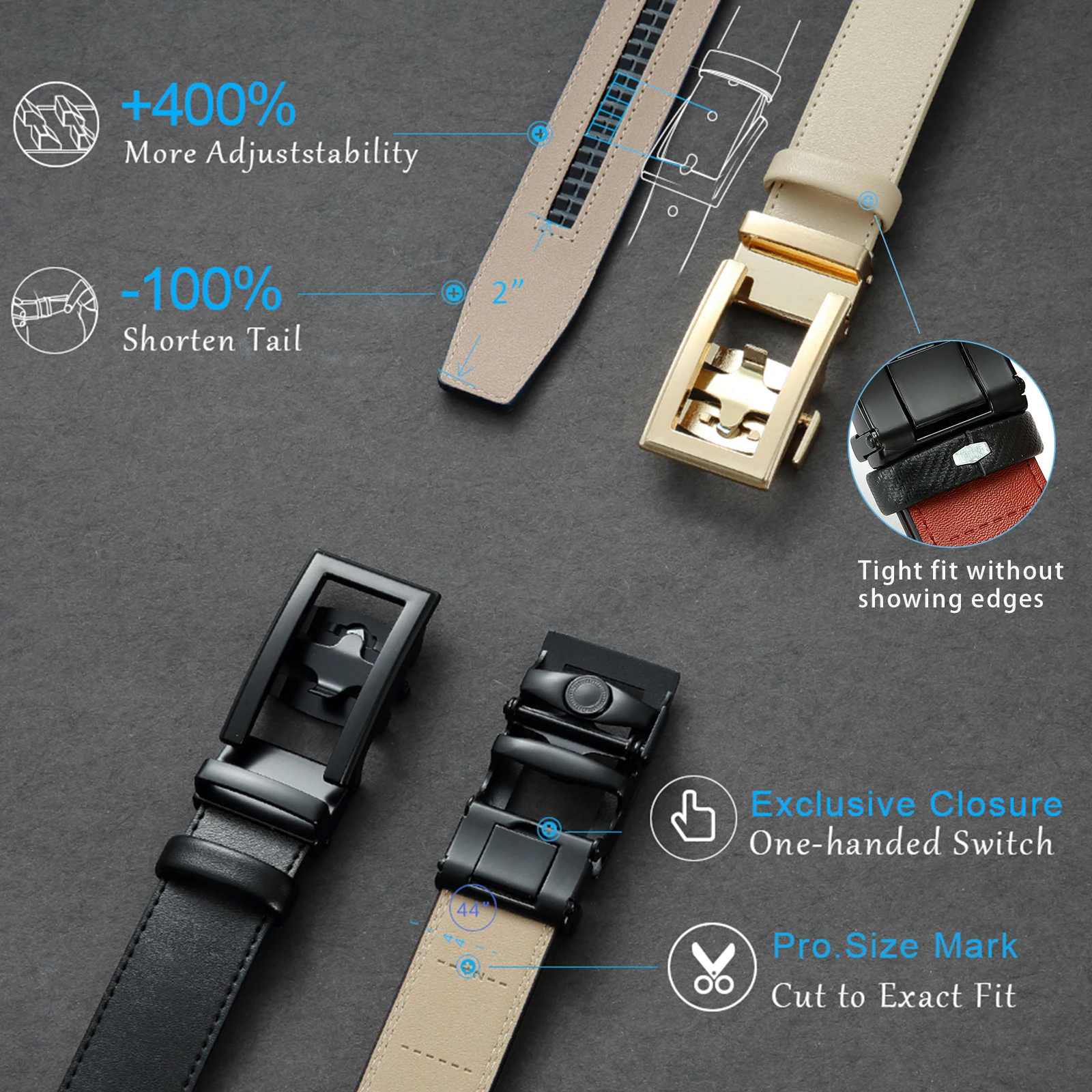 DOOPAI New Mens Belt Hollow Automatic Mens Belt Genuine Leather Luxury Belt  For Men Belt Male Strap Male Metal Automatic Buckle