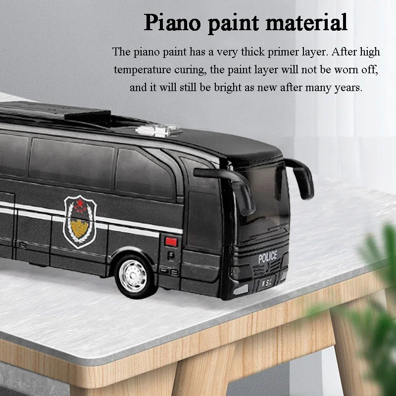 Modelo de liga diecast de dois andares puxar para trás veículo brinquedos das crianças carro ônibus para meninos meninas presentes de aniversário