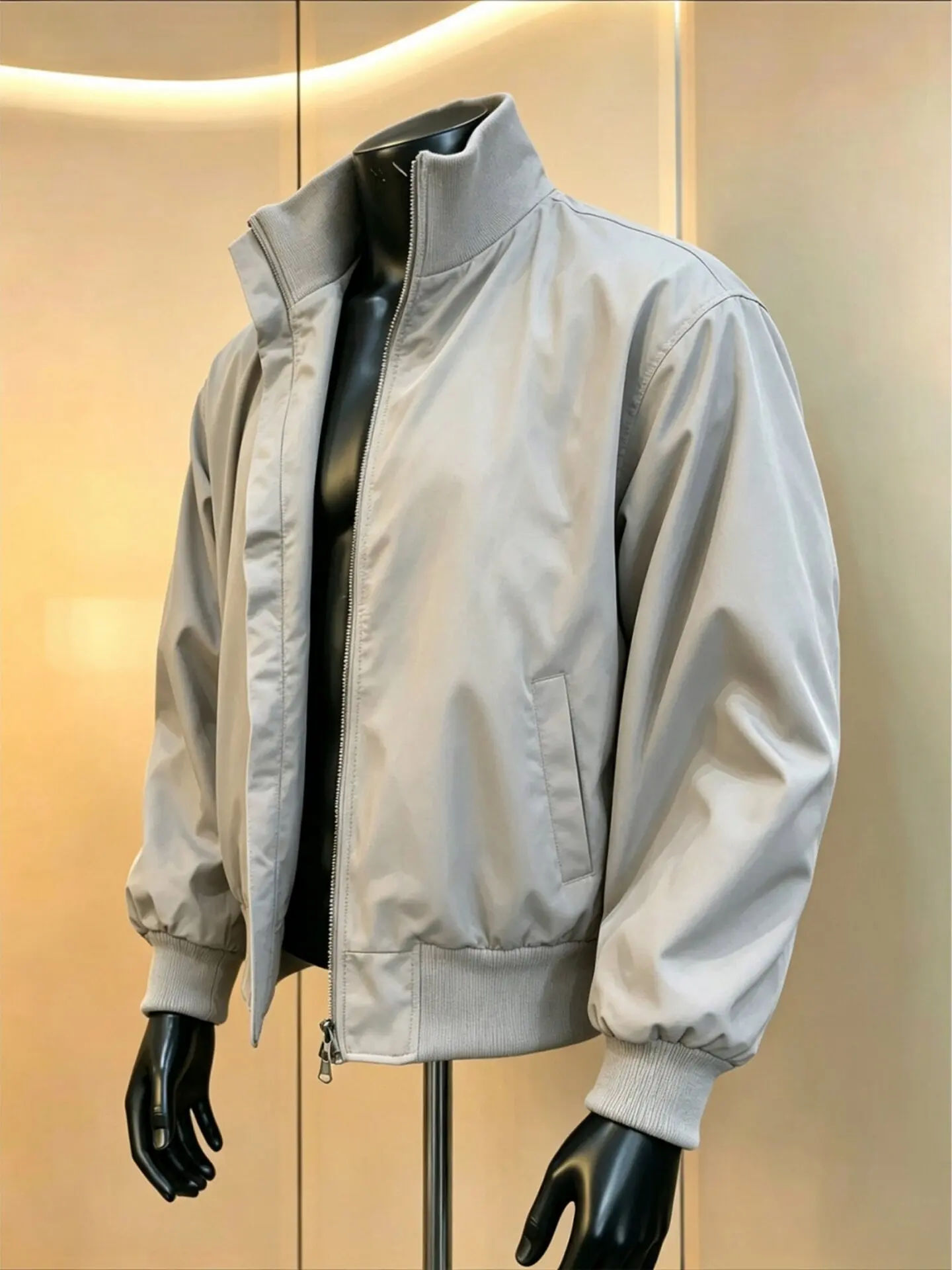 American Style Pilot Jacket Men's High Street Style Short Ball Game Coat Cleanfit Autumn Outerwear Casual Loose Fit Jeans