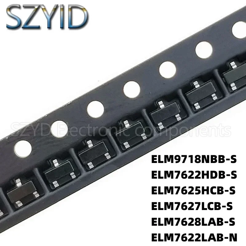 100PCS SOT23 ELM9718NBB-S ELM7622HDB-S ELM7625HCB-S ELM7627LCB-S ELM7628LAB-S ELM7622LAB-N