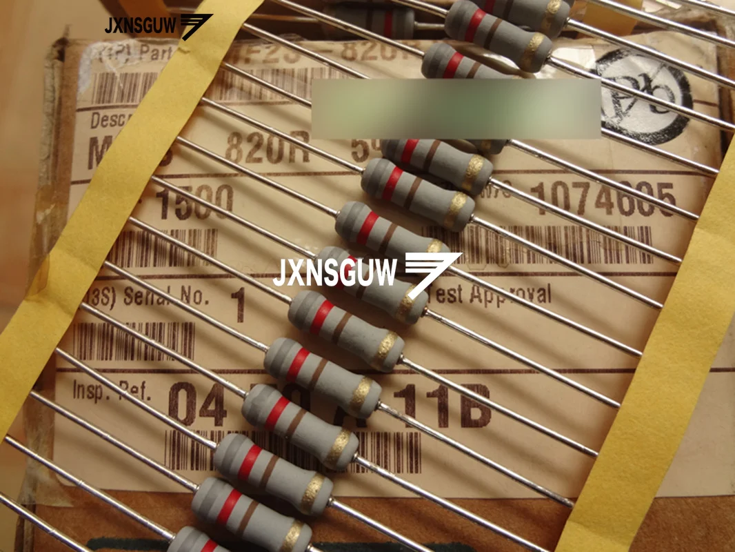 

10PCS NEW Original British Welwyn MO2S 2W820R 4.2x11.5MM Color ring resistance 2W 820R metal film resistor 820R 2W 820ohm