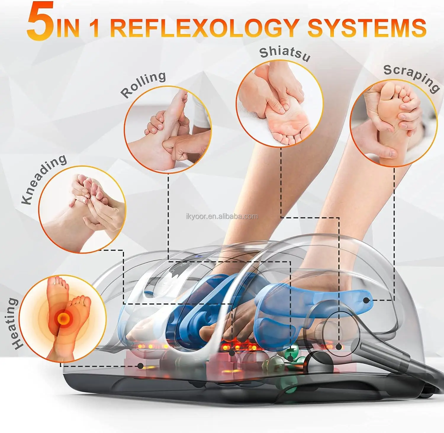 Best  Selling Kneading Roller Vibration Calf  Massage Electric Roller Leg and Foot Massage Machine