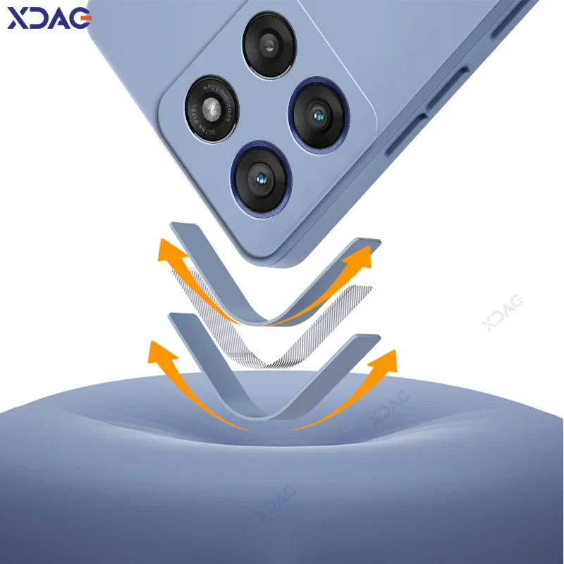 Fundas móviles de silicona líquida cuadradas con flocado interno para Moto G56 MotoG56 5G 6,72 "funda protectora para teléfono con lente suave 360