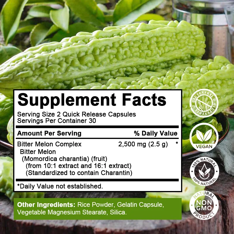 GPGP Greenpeople Nature Bitter Gourd extract Capsule Reduce Blood-Sugar Body Care Vitamin Plant-insulin Bitter gourd