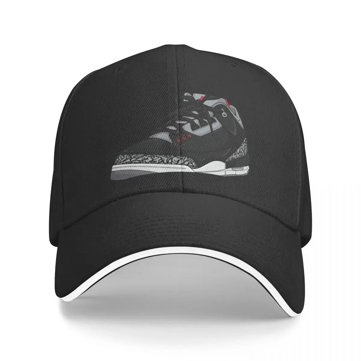 

Threes BLACK CEMENT Baseball Cap luxury caps Men's Women's
