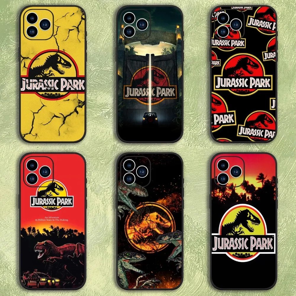 Film J-Jurassic Parks Dinosaur World Phone Case For iphone15 14 13 12 11 Pro Max Mini X 7 8 Soft Case