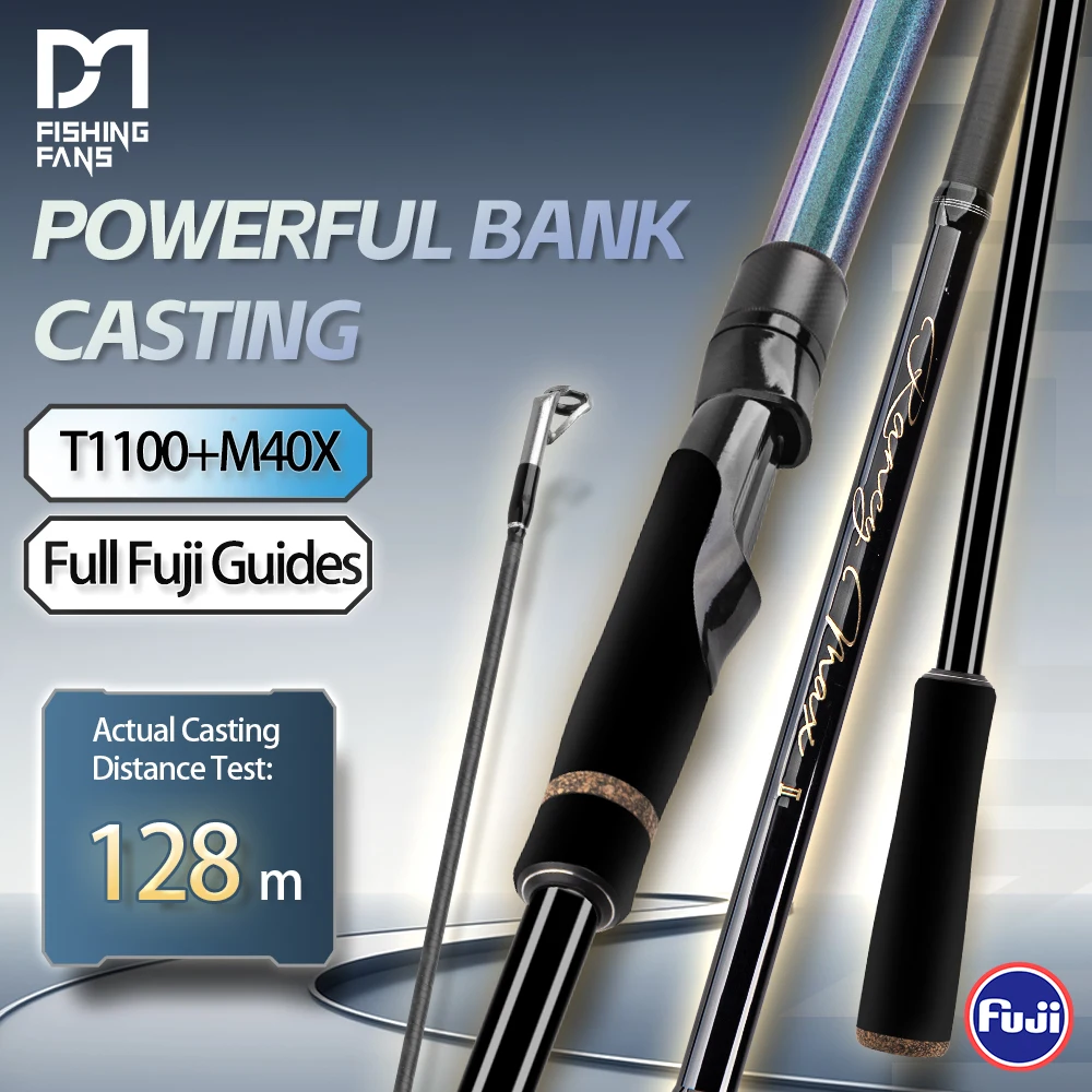 

Удочка для дальнего заброса FISHINGFANS RANCY MAX 8'6'' 9' 10' 11' 12' 13' T1100+M40X BLANK 20-80G 12-65G с кольцами FUJI O GUIDE, мощность M MH H