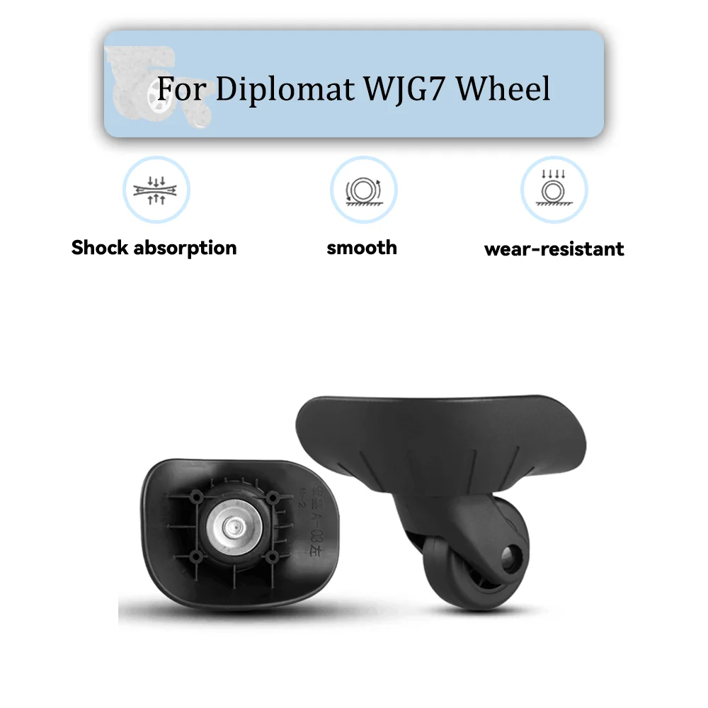 

For Diplomat WJG7 Universal Wheel Black Replacement Suitcase Silent Smooth Shock Durable Absorbing Rotating Accessories Wheels