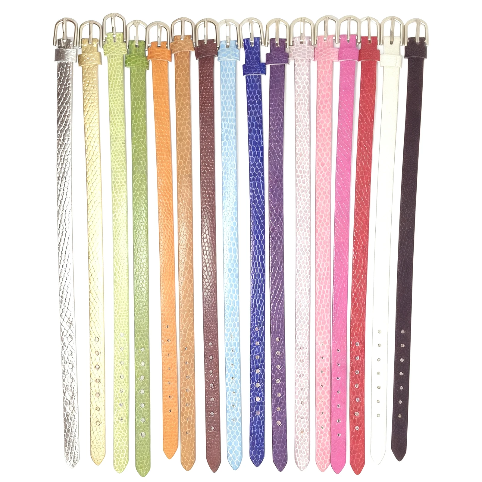 

20Pcs Snake Pattern Women Bracelet Mix Colors Slide Wristbands for Party Daily Use Jewelry Making Charms Adjustable Simple