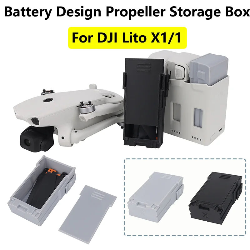 For DJI Lito X1/1 Drone Propellers Storage Box Blade Anti-fall Dustproof LITO1/X1 Wing Battery Shape Protection Case Accessories