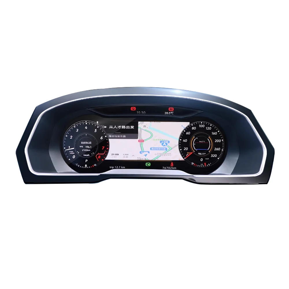 hot sale：Audiosources 12.3'' LCD Car Dashboard Speedometer Virtual Car Dashboard Instrument Digital Cluster for  VW Pa