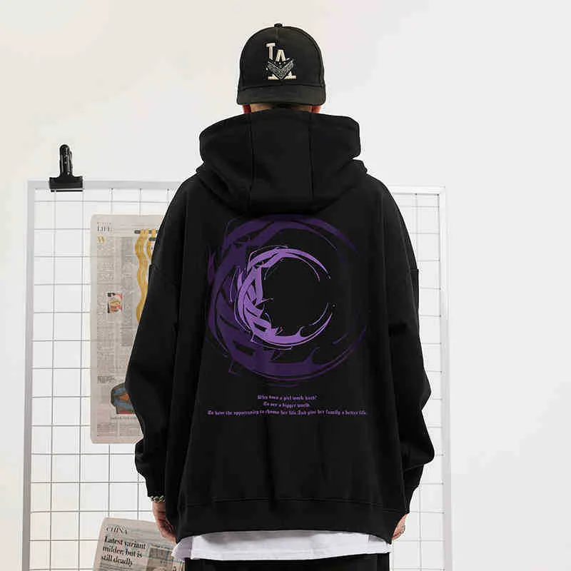 Sweat à Capuche Homme Y2K Harajuku Gothique Hip Hop - Pull Oversize Streetwear Automne Hiver XS-3XL