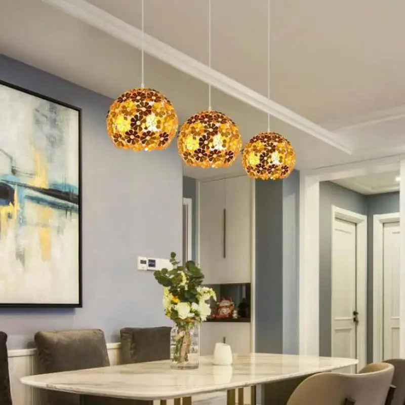 

Indoor Lighting Pendant Lights Wood And Aluminum Pendant Lamp Restaurant Bar Coffee Dining Room Led Hanging Light Fixture