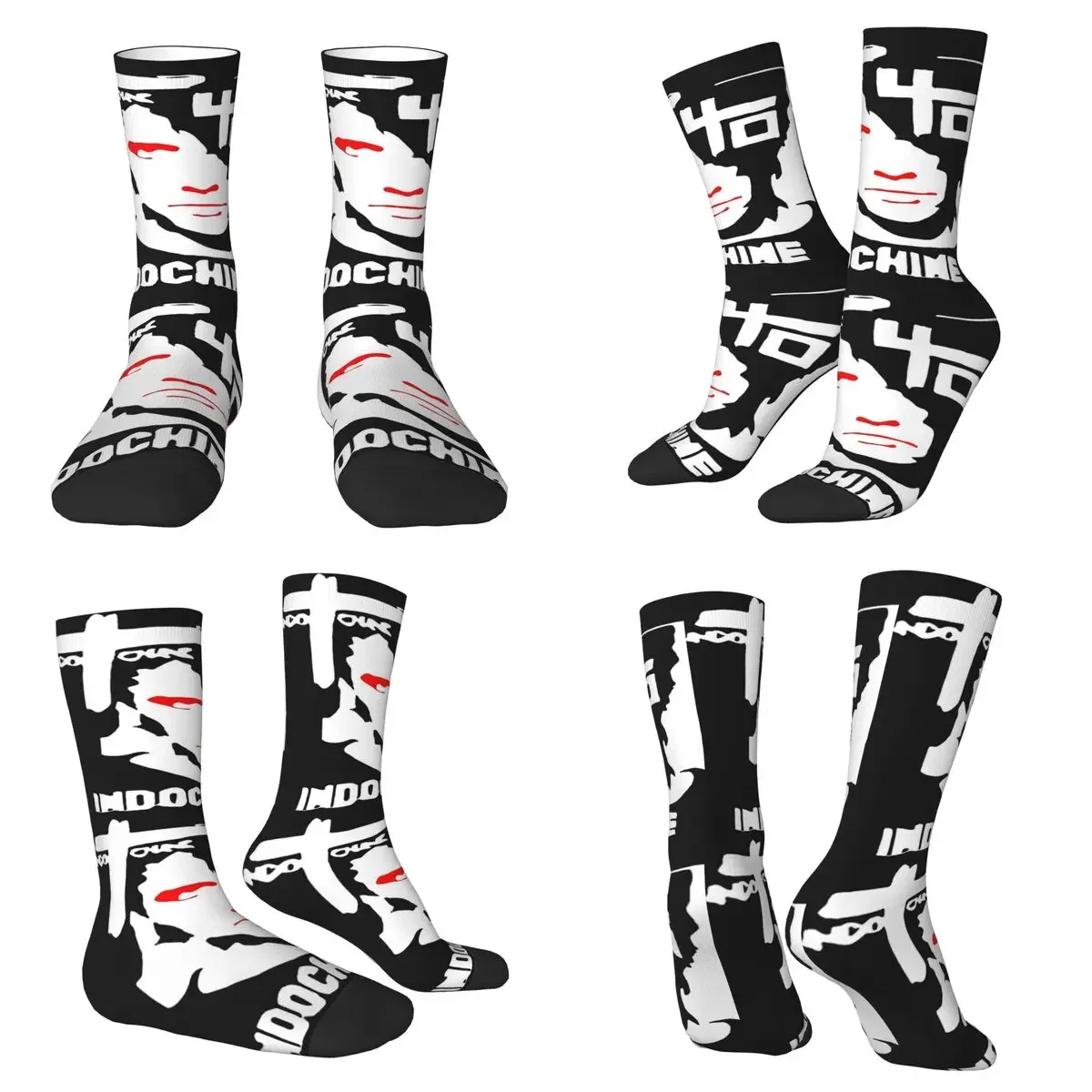 

Indochine Socks Harajuku High Quality Stockings All Season Long Socks for Man Woman Valentine's Day Gifts