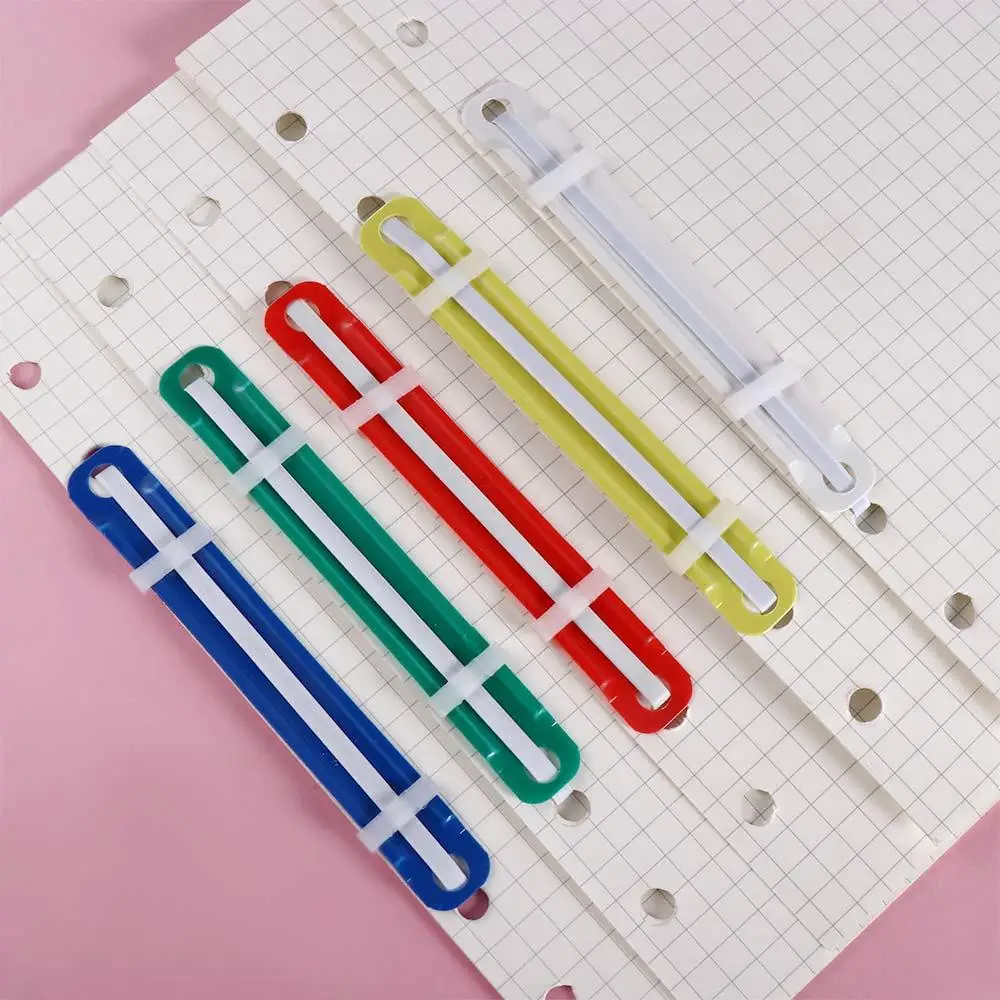 Álbum desmontable duradero para escuela, bricolaje, álbum de recortes, Clips de encuadernación estacionarios, tira de sujetadores de papel, carpeta de archivos, carpeta de papel