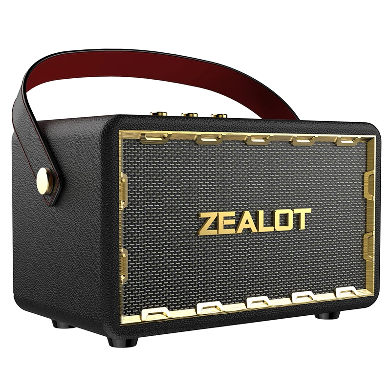 ZEALOT-MT01 60W Wooden 24000mAh Super Loud Bass Vintage Portable