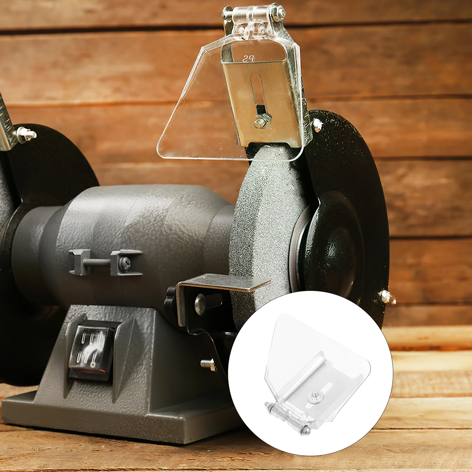 

1Pair Bench Stainless Steel ABS Protective Cover Durable Stable Bench Grinder Eye Protector Attachment