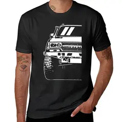 Landcruiser-Camiseta de Arte de coche clásico para hombres, camisetas personalizadas, ropa de anime, camisetas negras lisas, nueva serie 80